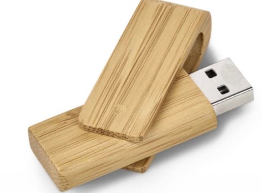 Eco Bamboo Swivel USB Flash Drive