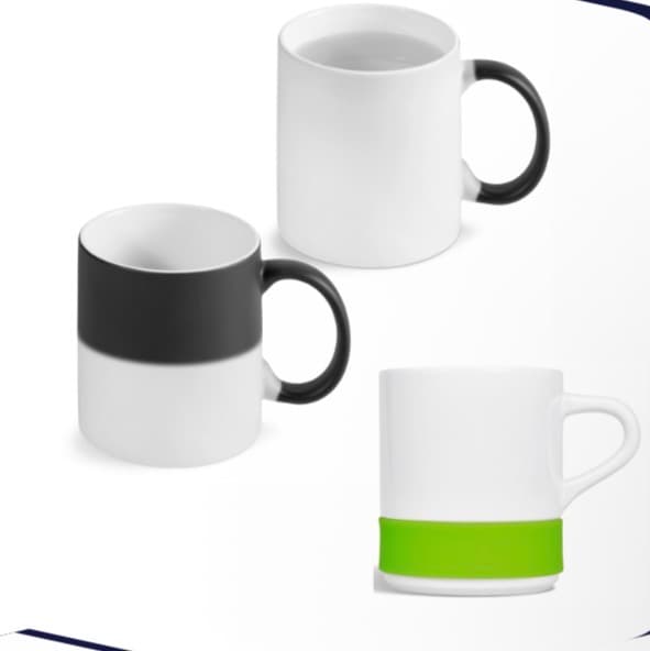 Contemporary Contrast Ceramic Mug Assortment