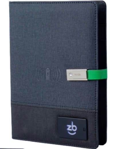 Wireless-Charging Tech Notebook with Integrated USB