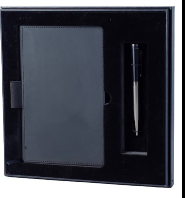 Minimalist Black Notebook and Pen Gift Set